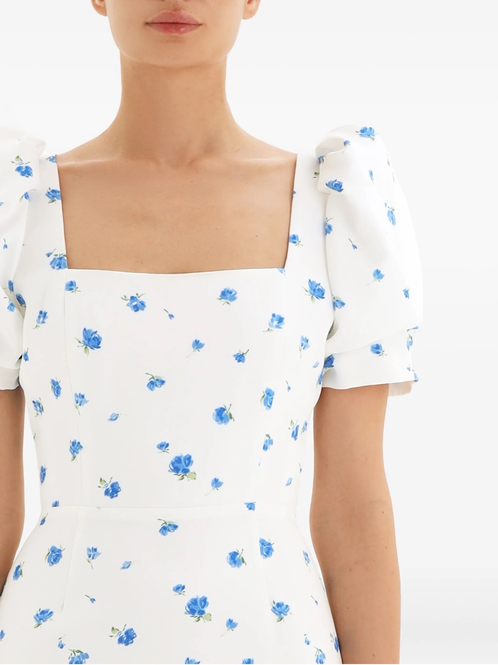 Post Meridiem White Maxi Skirt With Blue Floral Print — image 6 of 7